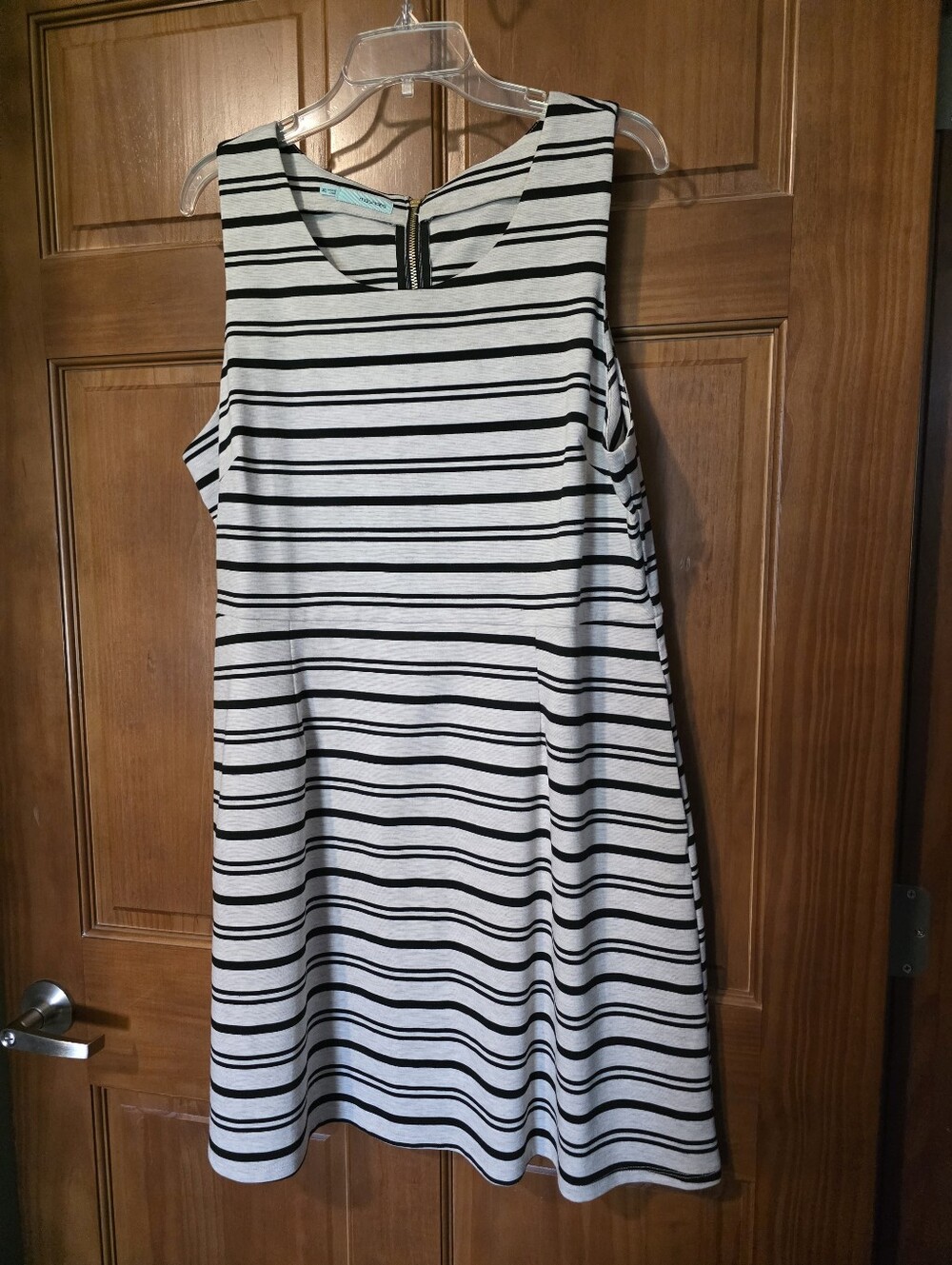 Maurices Black and White Striped Midi Dress
